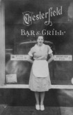 Fred's mom at the Chesterfield Bar & Grill in Manhattan, 1940
